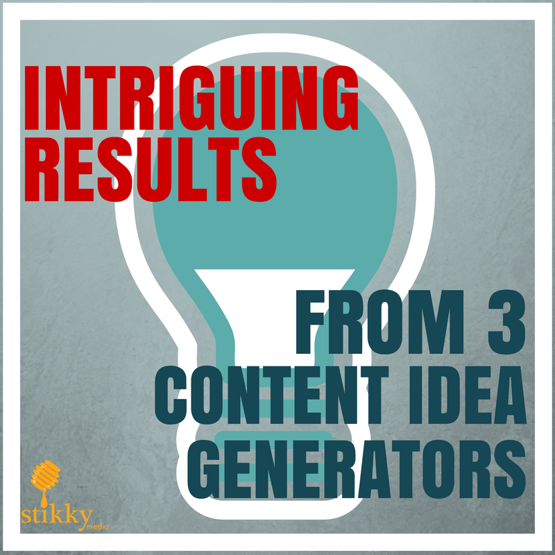 content idea generators - Stikky Media
